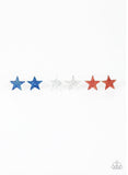 Starlet Shimmer Patriotic Glitter Star Stud Earrings