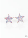 Starlet Shimmer Patriotic Glitter Star Stud Earrings