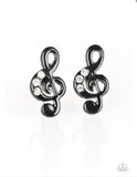 Starlet Shimmer Treble Clef / Gems  Earrings