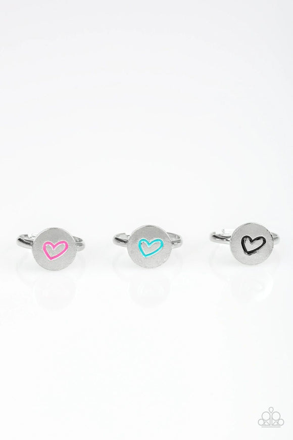 Starlet Shimmer Engraved Heart Ring