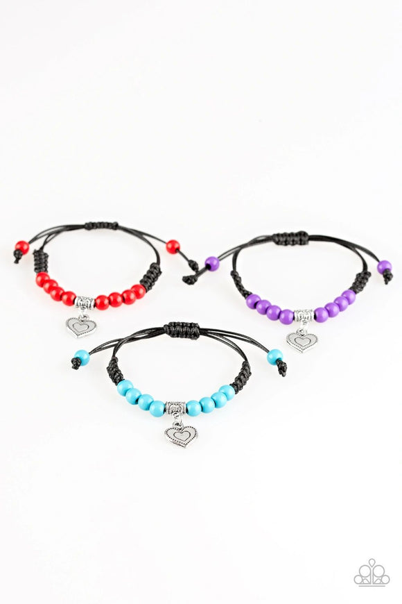 Starlet Shimmer Heart Pull String Bracelets