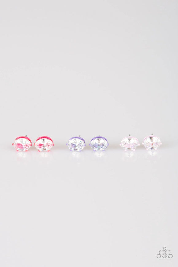 Starlet Shimmer Pretty Colored Stud Earrings
