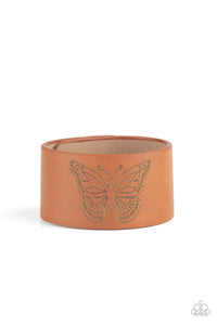 Flirty Flutter - Brown Leather