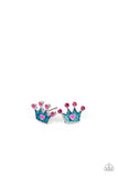Starlet Shimmer Colorful Crown Earrings
