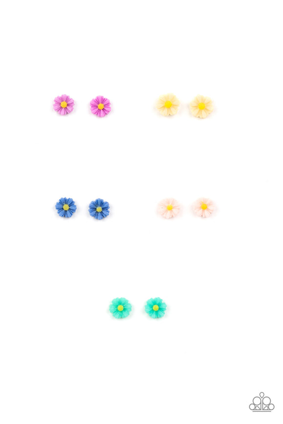 Starlet Shimmer Colorful Flower Earrings