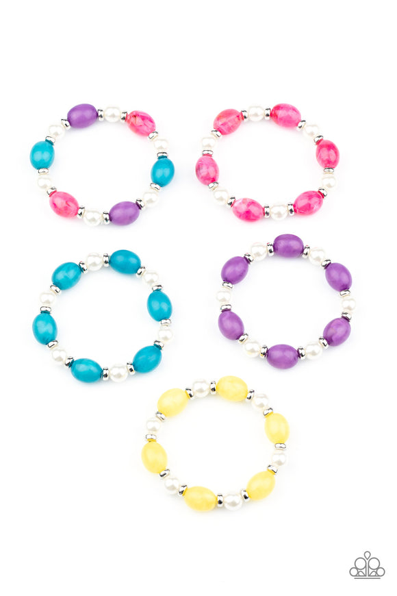 Starlet Shimmer Colorful beads And White Pearl Bracelets