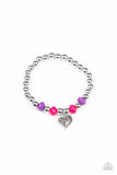 Starlet Shimmer Decorative Silver Heart Charms Bracelets