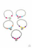 Starlet Shimmer Decorative Silver Heart Charms Bracelets