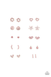 Starlet Shimmer Dotted With Dainty Pink Rhinestones Earrings