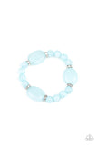 Starlet Shimmer Glass-Like Beaded/ White Rhinestones Bracelets