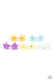 Starlet Shimmer Glassy Floral With Dainty White Rhinestone Earrings