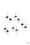 Starlet Shimmer Glassy White Beads/  Iridescent Beaded Accents Earrings