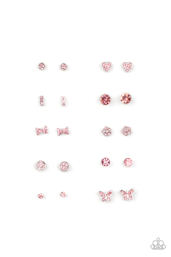 Starlet Shimmer Glittery Pink Rhinestones Earrings