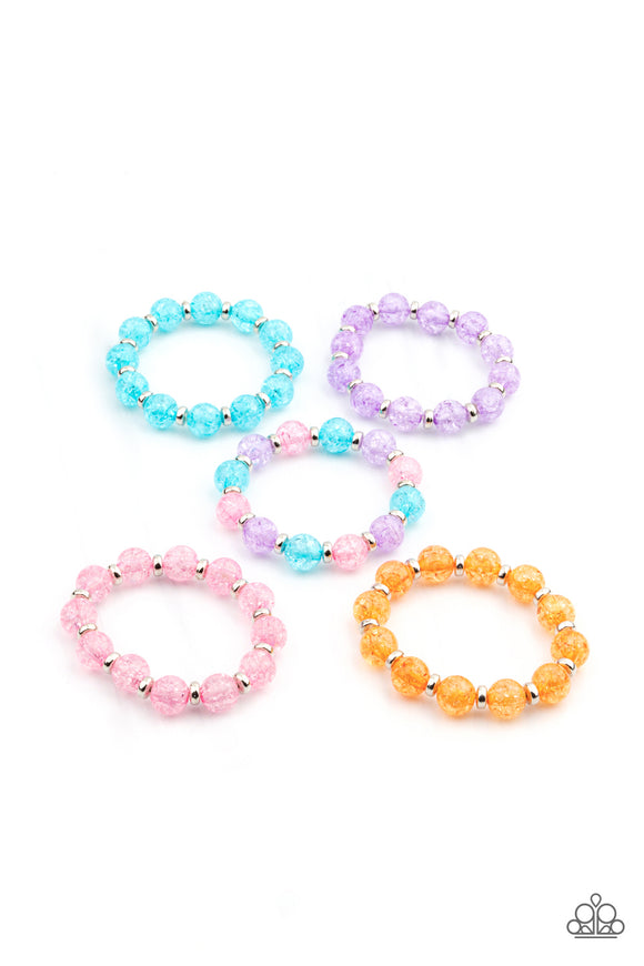 Starlet Shimmer Icy Beads With Silver Accent Bracelets