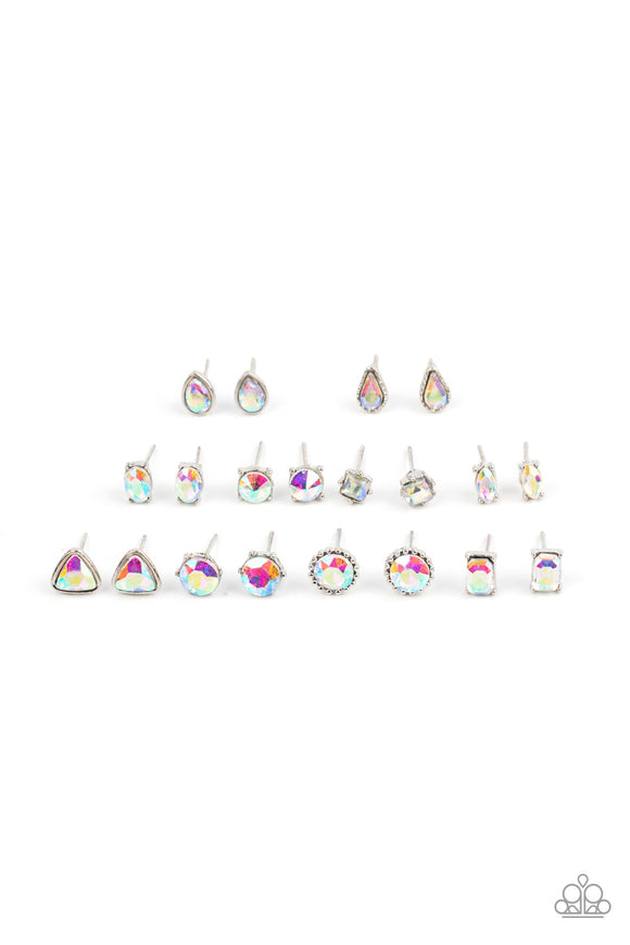 Starlet Shimmer Iridescent Rhinestone Center Earrings