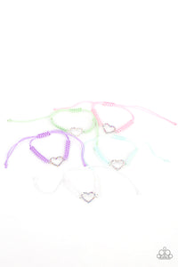 Starlet Shimmer Iridescent Rhinestone Encrusted Heart Frame Bracelets