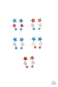 Starlet Shimmer Let Freedom Ring Iridescent Stars Earrings