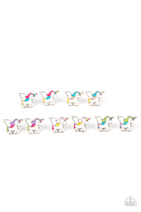 Starlet Shimmer Multicolored Winged Unicorn Earrings