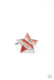 Starlet Shimmer Patriotic Star With White Rhinestones Rings