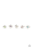 Starlet Shimmer Rhinestone Dotted Floral Rings