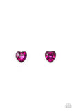 Starlet Shimmer Sleek Glittery Gems Heart Earrings