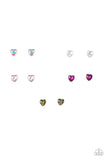 Starlet Shimmer Sleek Glittery Gems Heart Earrings