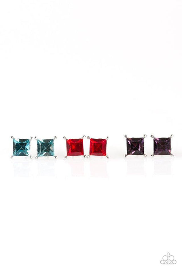 Starlet Shimmer Square Gem earrings