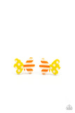 Starlet Shimmer Striped And Polka Butterfly Earrings