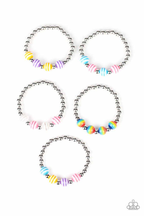 Starlet Shimmer Stripped Beads Bracelets