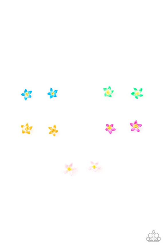 Starlet Shimmer Tropical Flower Post Earrings