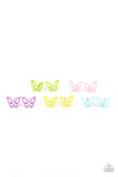 Starlet Shimmer White Rhinestone Center Colorful Butterfly Earrings