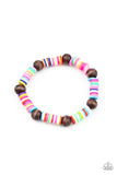 Starlet Shimmer Wooden Beads With Multicolored Accent Bracelets