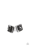 Starlet Shimmer Black And White Abstract Square Earrings