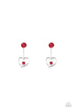 Starlet Shimmer Rhinestone Dotted Heart Earrings