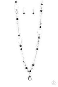 Serenely Springtime Lanyard - Black