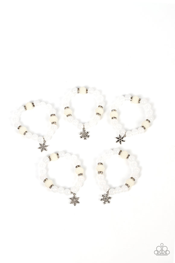 Starlet Shimmer Silver Snowflake Charm Bracelets