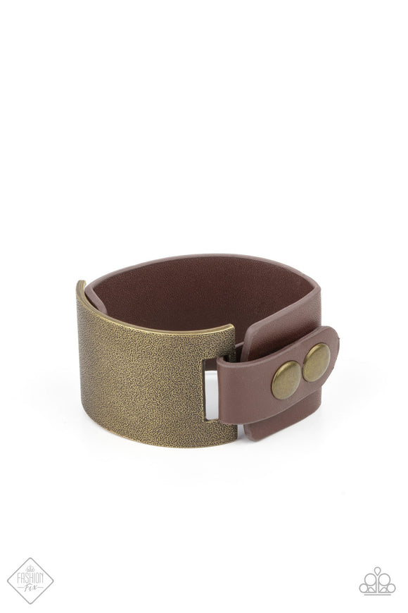 Studded Synchronism - Brass Leather