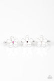 Starlet Shimmer White Flower with Rhinestone Rings
